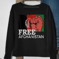 Free Afghanistan Afghan Flag United State Veteran Support Sweatshirt Gifts for Old Women