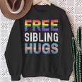 Free Sibling Hugs Lgbtq Gay Pride Month Proud Ally Sweatshirt Gifts for Old Women