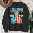 Freedom The Don 4Th Of July Patriotic American Flag Trump Sweatshirt Gifts for Old Women