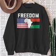 Freedom United States Of America And Pan-African Flag Sweatshirt Gifts for Old Women