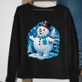 Frosty Friends Christmas Snowman In Winter Wonderland Sweatshirt Gifts for Old Women