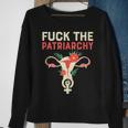 Fuck The Patriarchy Pro Choice Uterus Feminist Sweatshirt Gifts for Old Women