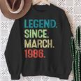 38 Year Old Vintage March 1986 38Th Birthday Sweatshirt Gifts for Old Women