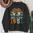 73 Years Old July 1951 Vintage 73Rd Birthday Men Sweatshirt Gifts for Old Women