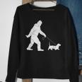Bigfoot Sasquatch Walking Basset Hound Dog Lovers Sweatshirt Gifts for Old Women