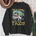Cat Driving Get In Loser We're Going Meowt Fur Tacos Sweatshirt Gifts for Old Women