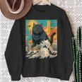 Cat Lover Catzilla Cat Owner Cat Sweatshirt Gifts for Old Women