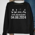 Cat Total Solar Eclipse 2024 Cute Kitten For Cat Lover Sweatshirt Gifts for Old Women