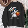 Dabbing Bunny Playing Basketball Easter Day Boys Girls Sweatshirt Gifts for Old Women