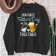 Dad And Son Our First Fathers Day Together 2023 Baby Sweatshirt Gifts for Old Women