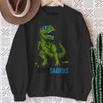 Daddy Dinosaur Daddysaurus Fathers Day Sweatshirt Gifts for Old Women