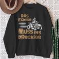 Der Eckige Muss Ins Dirckige Quad German Language Sweatshirt Geschenke für alte Frauen