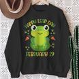 Frog Happy Leap Day February 29 Birthday Leap Year Sweatshirt Gifts for Old Women