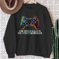 Gamer Zum Zocken Geboren Zur Schule Gezwungen Sweatshirt Geschenke für alte Frauen