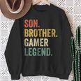 Gaming Son Brother Gamer Legend Video Game Vintage Sweatshirt Gifts for Old Women