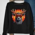 Grey Reindeer With Sunglasses In Christmas Style Sweatshirt Gifts for Old Women