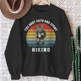 Hiker Cat Quote Vintage Hiking Lovers' Idea Sweatshirt Gifts for Old Women