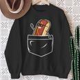 Hotdog In A Pocket Meme Grill Cookout Joke Barbecue Sweatshirt Gifts for Old Women