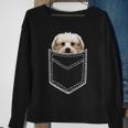 Maltese Apparel Cute Pocket Maltese Puppy Dog Sweatshirt Gifts for Old Women