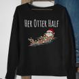 Matching Couple His And Her Otter Half Ugly Christmas Sweatshirt Gifts for Old Women