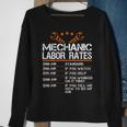 Mechanic Hourly Rate Gif Labor Rates Sweatshirt Gifts for Old Women