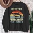 Men's Respect The Locals Shark Love Cool Couple Sweatshirt Gifts for Old Women
