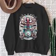 Octopus Playing Drums Drummer Music Lover Percussions Sweatshirt Gifts for Old Women