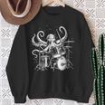 Octopus Playing Drums Drummer Musician Band Drumming Sweatshirt Gifts for Old Women