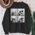 Photobooth Cat Selfie Photostrip Cute Laugh Cat Lover Sweatshirt Gifts for Old Women