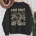 Raccoon Live Fast Eat Trash Street Cats Squad Sweatshirt Gifts for Old Women