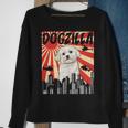 Retro Japanese Dogzilla Maltese Sweatshirt Gifts for Old Women