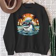 Retro Shark In Sunglasses 70S 80S 90S Cool Ocean Shark Sweatshirt Gifts for Old Women