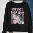 Sculpture Letter Graphic Cute Intense Feelings Sweatshirt Gifts for Old Women