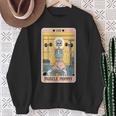 Skeleton Fitness Workout Muscle Mommy Tarot Card Sweatshirt Gifts for Old Women