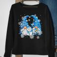 Snowman Gnomies With Snowflakes Cute Winter Gnome Sweatshirt Gifts for Old Women