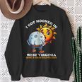 Solar Eclipse West Virginia 2024 Mooned Humor Sweatshirt Gifts for Old Women