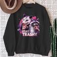 Stay Trashy Raccoons Opossums Possums Animals Lover Sweatshirt Gifts for Old Women