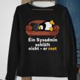 Sysadmin Doesn't Sleep He Root Nerds Penguin Sweatshirt Geschenke für alte Frauen