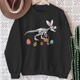 T Rex Easter Skeleton Bunny Basket Egg Hunt Easter Day Sweatshirt Gifts for Old Women