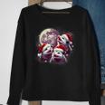 Three Opossum Moon Santa Hat Christmas Possum Sweatshirt Gifts for Old Women