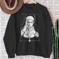 Unholy Drug Nun Costume Dark Satanic Essential Horror Sweatshirt Gifts for Old Women