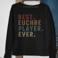 Vintage Best Euchre Player Ever Euchre Board Game Sweatshirt Gifts for Old Women