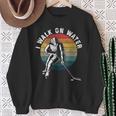 I Walk On Water Ice Hockey Players Winter Sports Pun Sweatshirt Gifts for Old Women