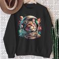 Galaxy Astronaut Cat Space Sweatshirt Gifts for Old Women