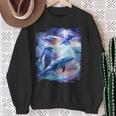 Galaxy Dolphin Dolphins In Space Sweatshirt Gifts for Old Women