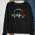 Gamer Heartbeat Colorful Headphones Video Games Gaming Sweatshirt Gifts for Old Women