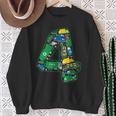 Garbage Truck Boy 4Th Birthday 4 Years Old Garbage Truck Boy Sweatshirt Gifts for Old Women