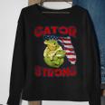Gator Strong Florida State Gator American Flag Florida Map Sweatshirt Gifts for Old Women