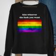 Gay Pride Lgbt Kiss Whoever You Want Sweatshirt Gifts for Old Women