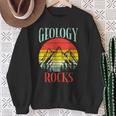 Geology Rocks Mountain Retro Science Pun Geologist Nerd Sweatshirt Gifts for Old Women